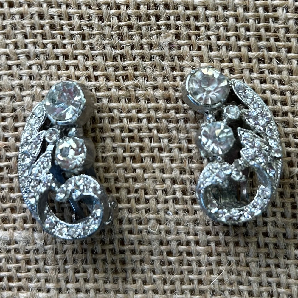 Vintage Silver Clip on Earrings